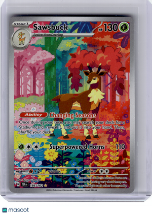 2024 Pokemon—Sawsbuck #166 Temporal Forces—Illustration Rare Holo [LP]