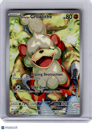 2024 Pokemon—Hisuian Growlithe #181 Twilight Masquerade—IR Holo [Lightly Played]