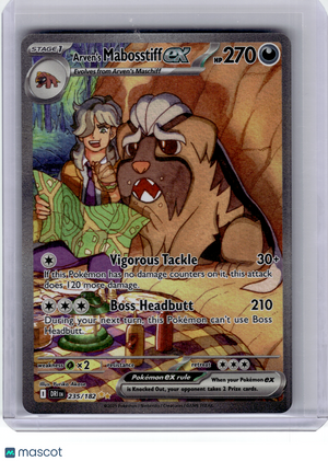 2025 Pokemon—Arven's Mabosstiff ex #235 Destined Rivals—SIR Holo