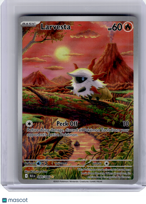 2025 Pokemon—Larvesta #99 Black Bolt—Illustration Rare Holo