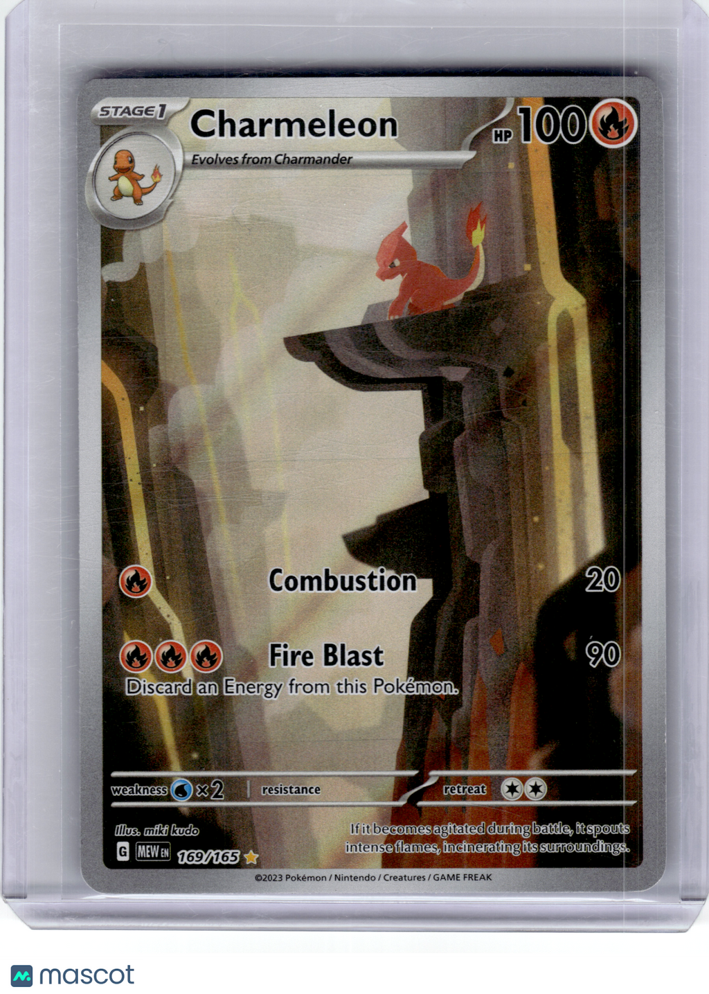 2023 Pokemon—Charmeleon #169 Scarlet & Violet 151—Illustration Rare Holo [LP]