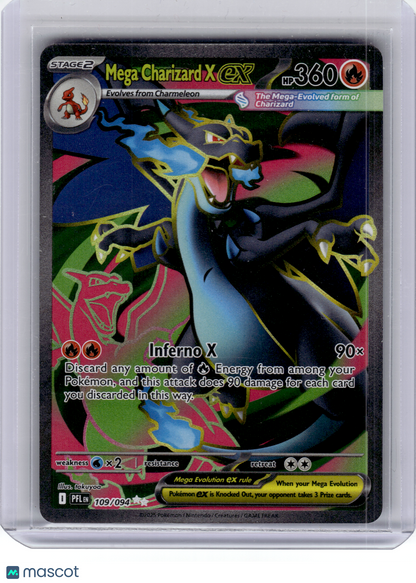 2025 Pokemon—Mega Charizard X ex #109 Phantasmal Flames—Ultra Rare Holo