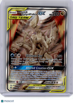 2019 Pokemon—Arceus & Dialga & Palkia GX #221 Cosmic Eclipse—UR Holo [Damage]