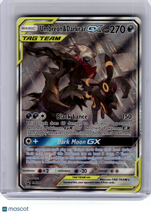 2020 Pokemon—Umbreon & Darkrai GX #SM241 SM—Black Star Promo Holo [Damage]