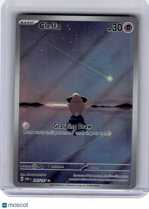 2023 Pokemon—Cleffa #202 Obsidian Flames—Illustration Rare Holo
