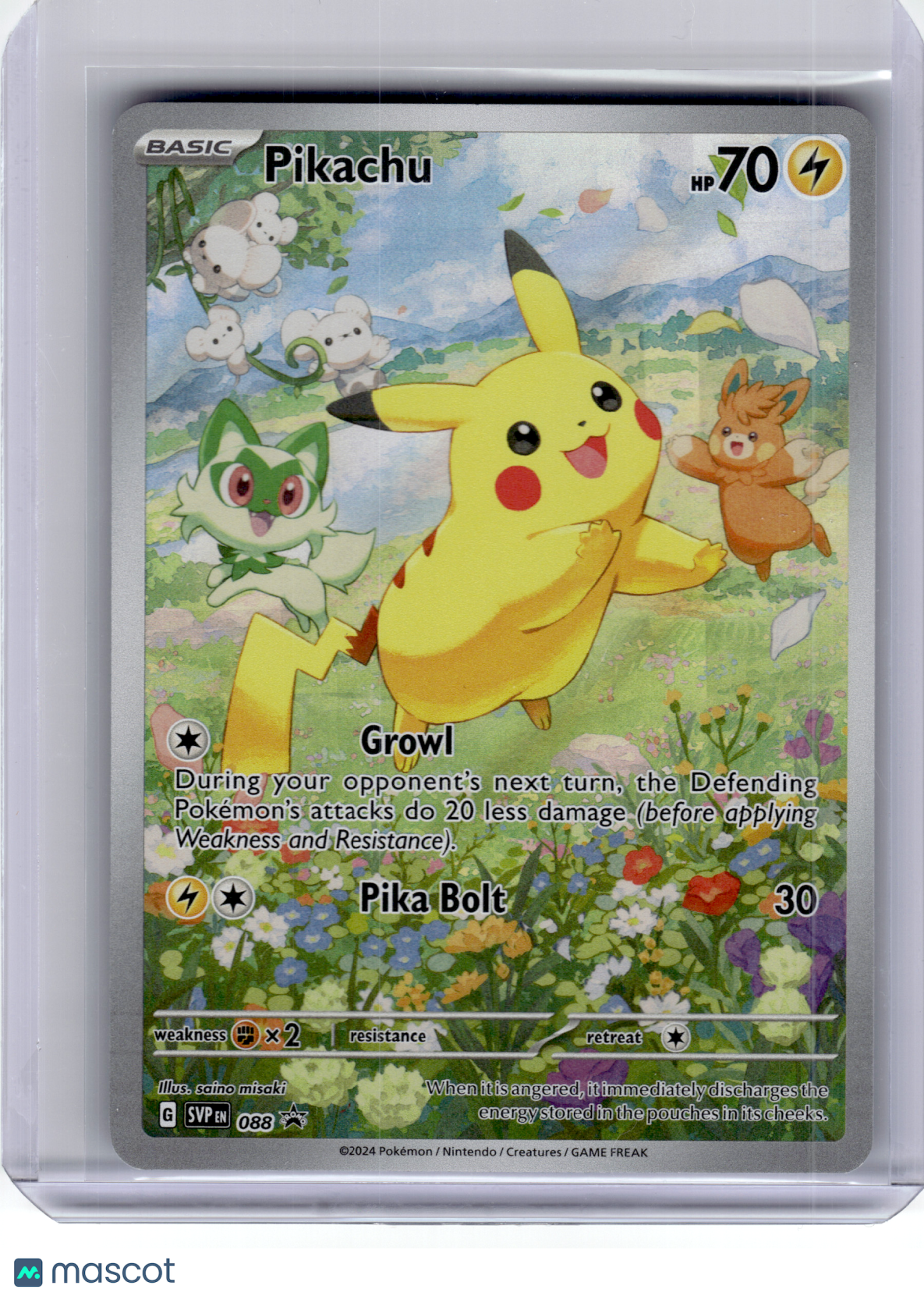 2024 Pokemon—Pikachu #088 Scarlet & Violet—Black Star Promo Holo