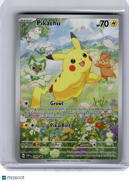 2024 Pokemon—Pikachu #088 Scarlet & Violet—Black Star Promo Holo