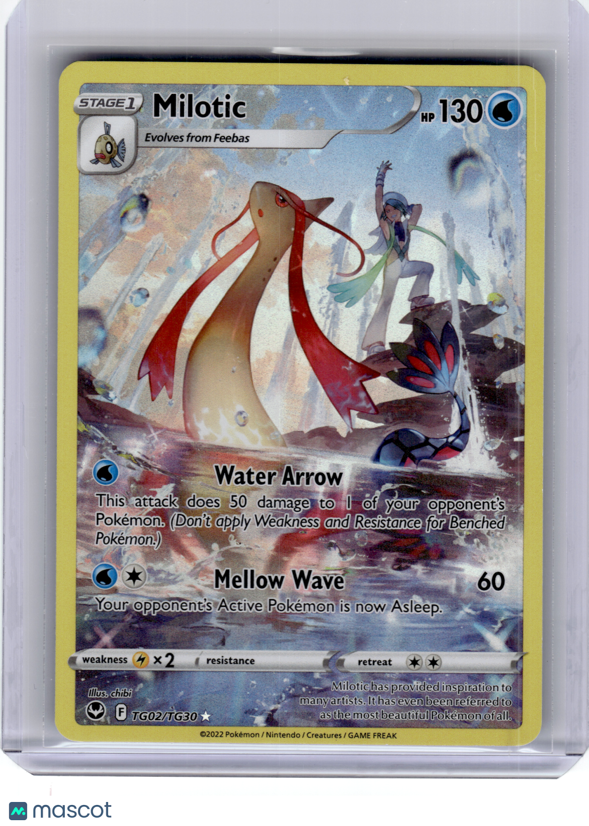 2022 Pokemon—Milotic #TG02 Silver Tempest Trainer Gallery—Ultra Rare Holo