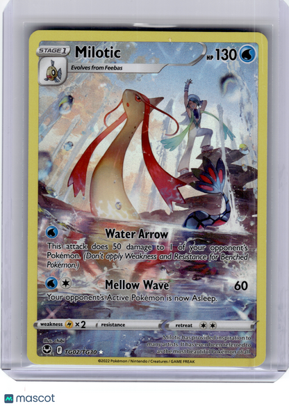 2022 Pokemon—Milotic #TG02 Silver Tempest Trainer Gallery—Ultra Rare Holo