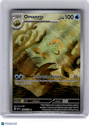 2023 Pokemon—Omanyte #180 Scarlet & Violet 151—Illustration Rare Holo