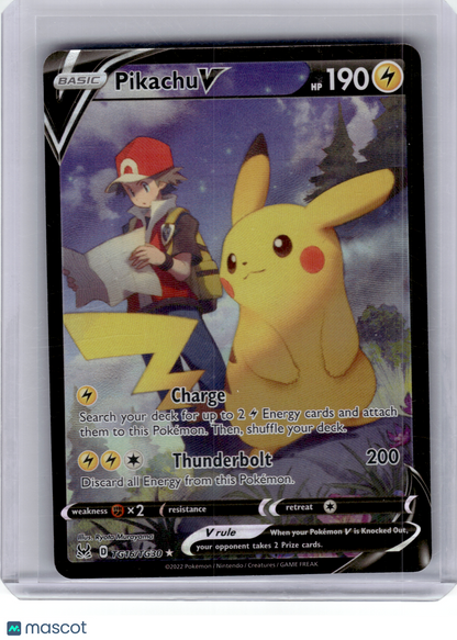2022 Pokemon—Pikachu V #TG16 Lost Origin Trainer Gallery—Ultra Rare Holo