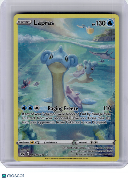 2023 Pokemon—Lapras #GG05 Crown Zenith: Galarian Gallery—Ultra Rare Holo