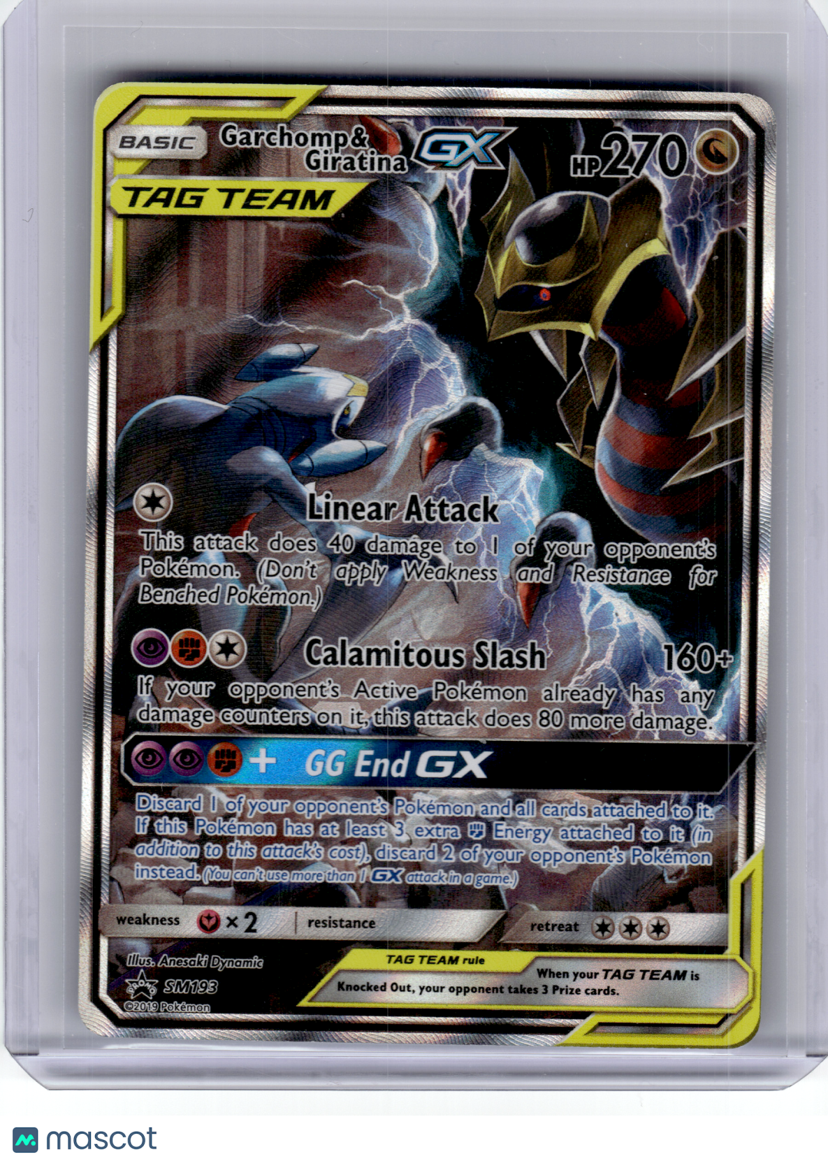 2019 Pokemon—Garchomp & Giratina GX #SM193 Sun & Moon—Black Star Promo Holo