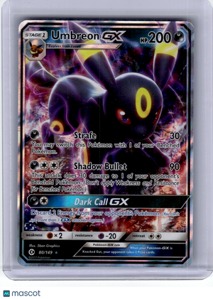 2017 Pokemon—Umbreon GX #80 Sun & Moon—Ultra Rare Holo