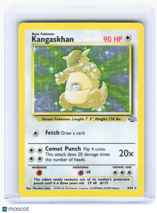 1999 Pokemon—Kangaskhan #5 Jungle—Holo Rare Holo [Moderately Played]