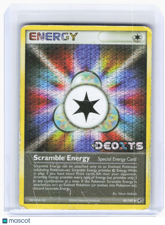 2005 Pokemon—Scramble Energy #95 Deoxys—Uncommon Holo [Damaged]