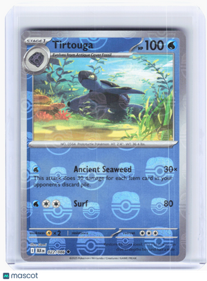 2025 Pokemon—Tirtouga #22 Black Bolt—Uncommon Reverse Holo (Master Ball)