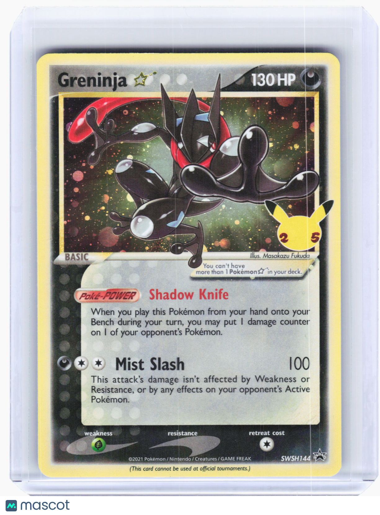 2021 Pokemon—Greninja Star #SWSH144 Sword & Shield—Black Star Promo Holo