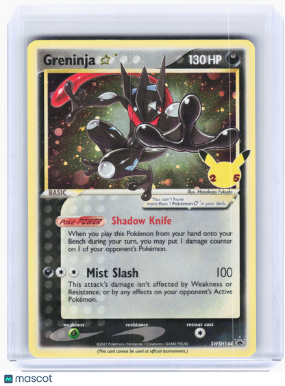 2021 Pokemon—Greninja Star #SWSH144 Sword & Shield—Black Star Promo Holo