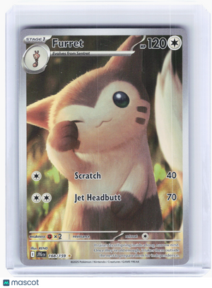 2025 Pokemon—Furret #168 Journey Together—Illustration Rare Holo