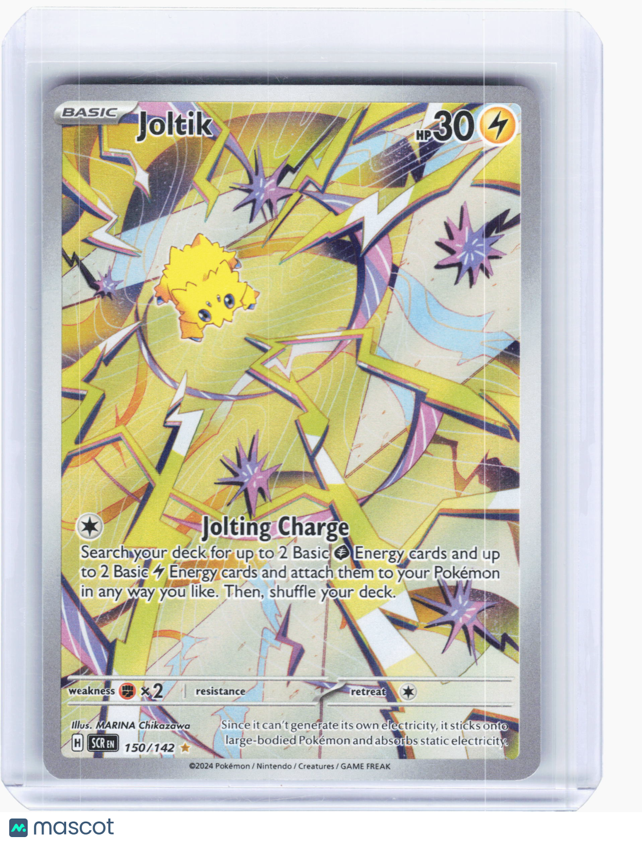 2024 Pokemon—Joltik #150 Stellar Crown—Illustration Rare Holo
