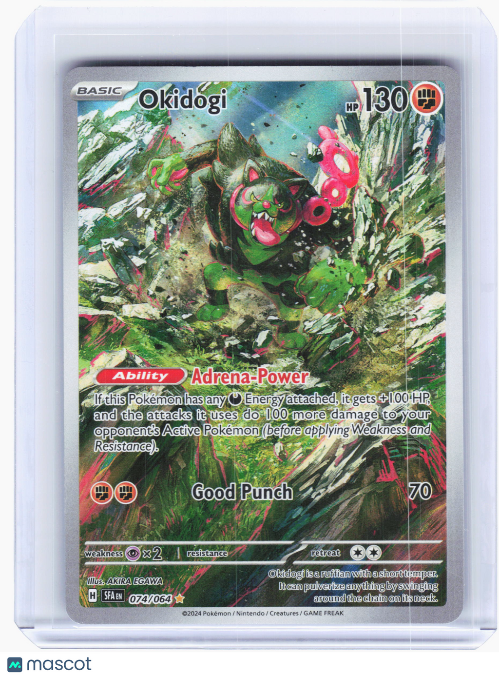 2024 Pokemon—Okidogi #74 Shrouded Fable—Illustration Rare Holo