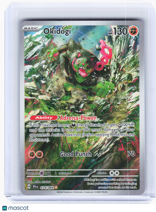 2024 Pokemon—Okidogi #74 Shrouded Fable—Illustration Rare Holo