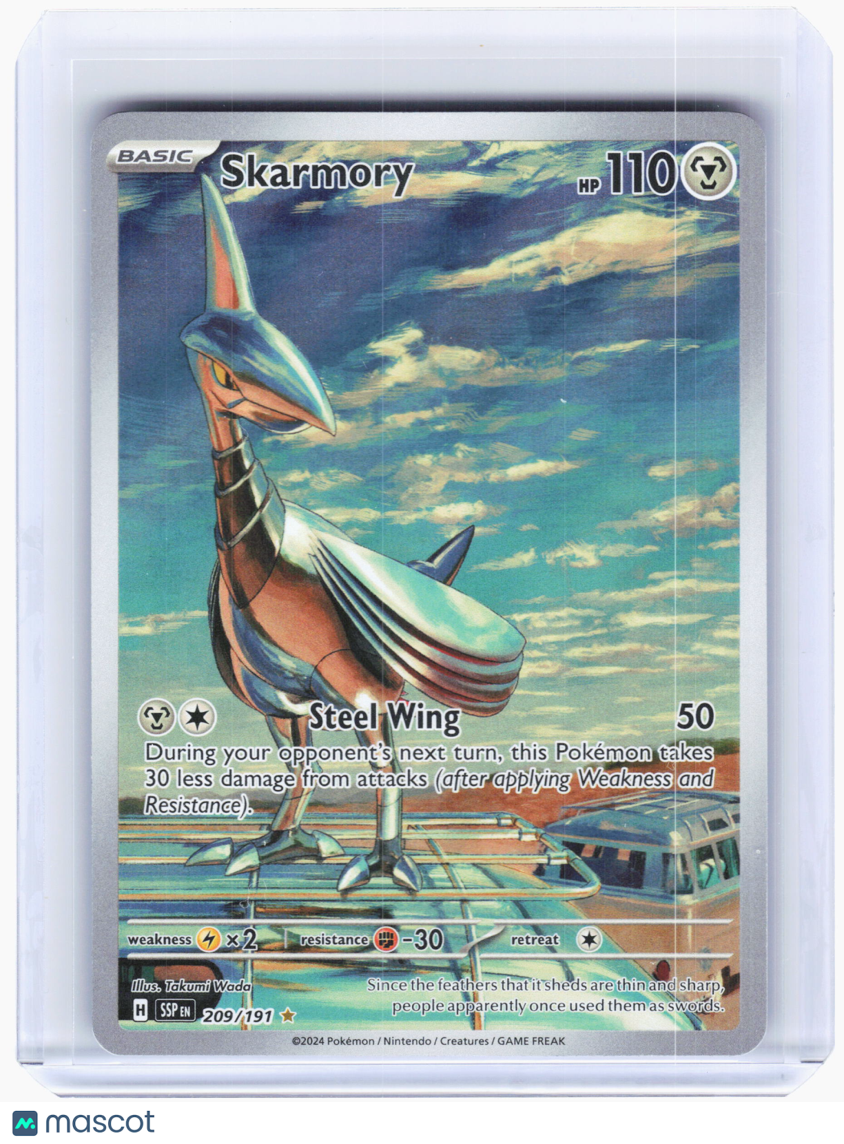 2024 Pokemon—Skarmory #209 Surging Sparks—Illustration Rare Holo