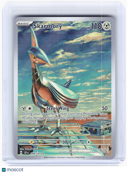 2024 Pokemon—Skarmory #209 Surging Sparks—Illustration Rare Holo