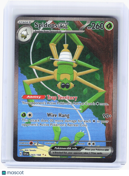 2023 Pokemon—Spidops ex #243 Scarlet & Violet—Special Illustration Rare Holo