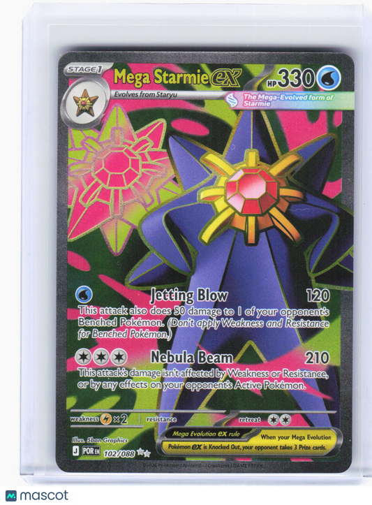 2026 Pokemon—Mega Starmie ex #102/88 Perfect Order—Ultra Rare Foil