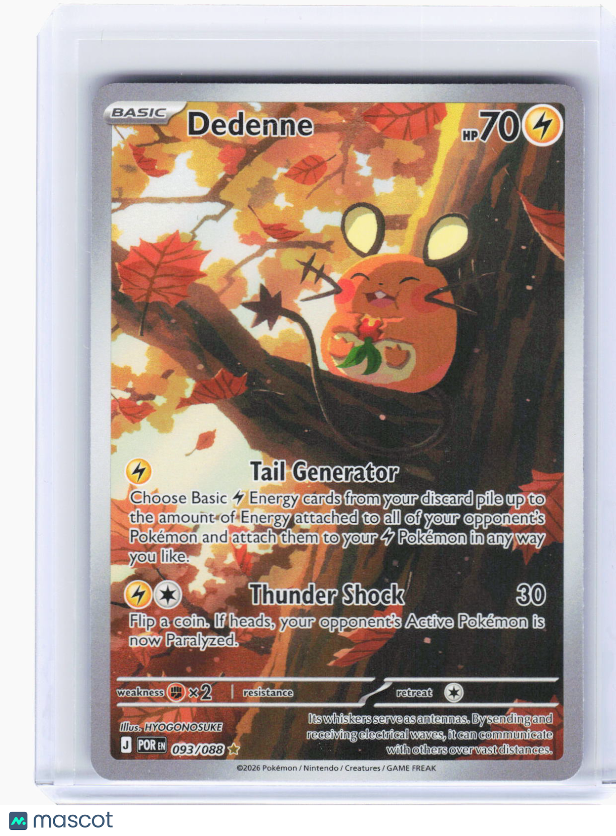 2026 Pokemon—Dedenne #93/88 Perfect Order—Illustration Rare Foil