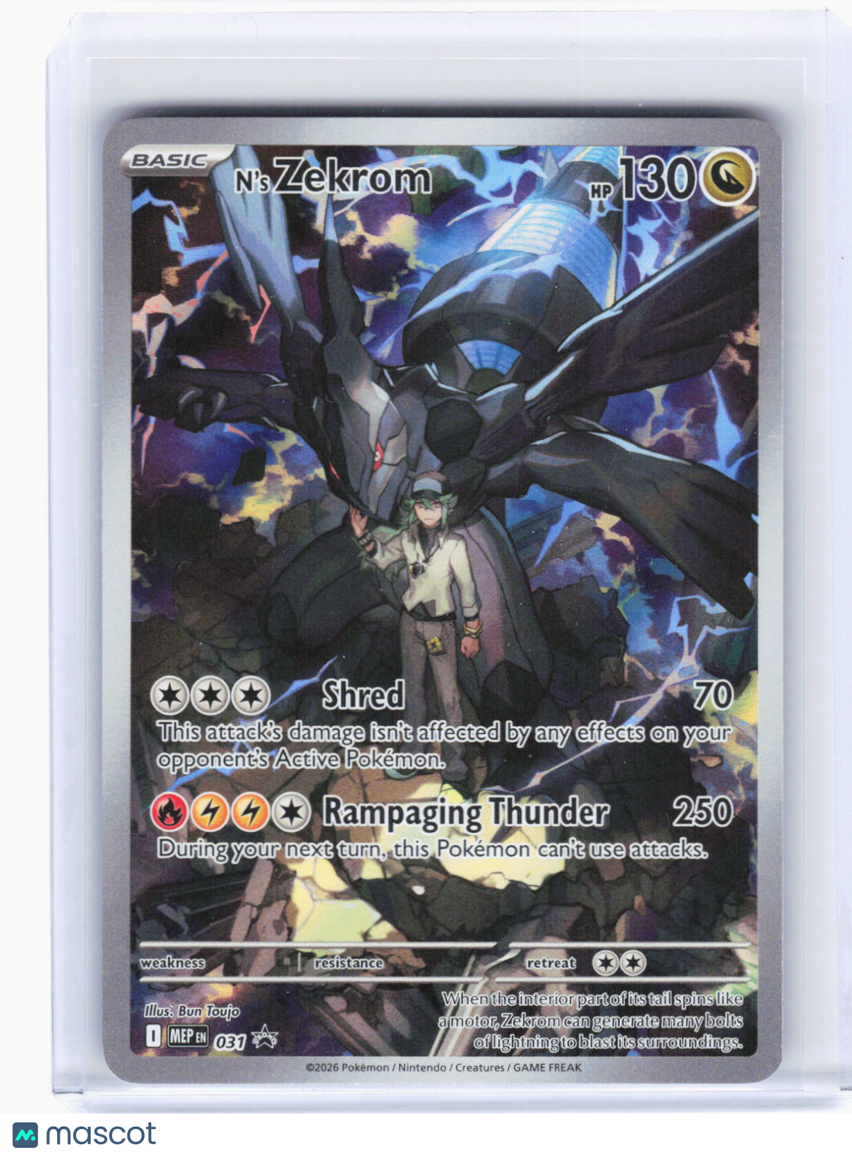 2026 Pokemon—N'S Zekrom #MEP EN 031 Mega Evolution Promo Cards—BSP Foil