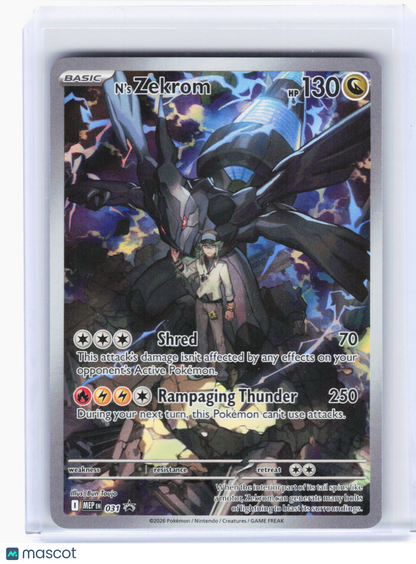 2026 Pokemon—N'S Zekrom #MEP EN 031 Mega Evolution Promo Cards—BSP Foil