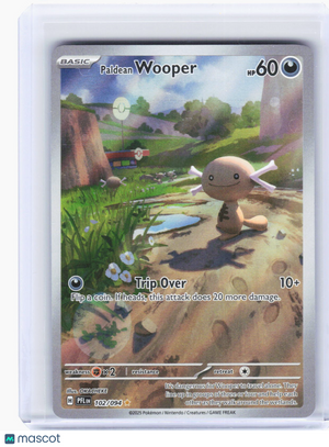 2025 Pokemon—Paldean Wooper #102/94 Phantasmal Flames—Illustration Rare Foil