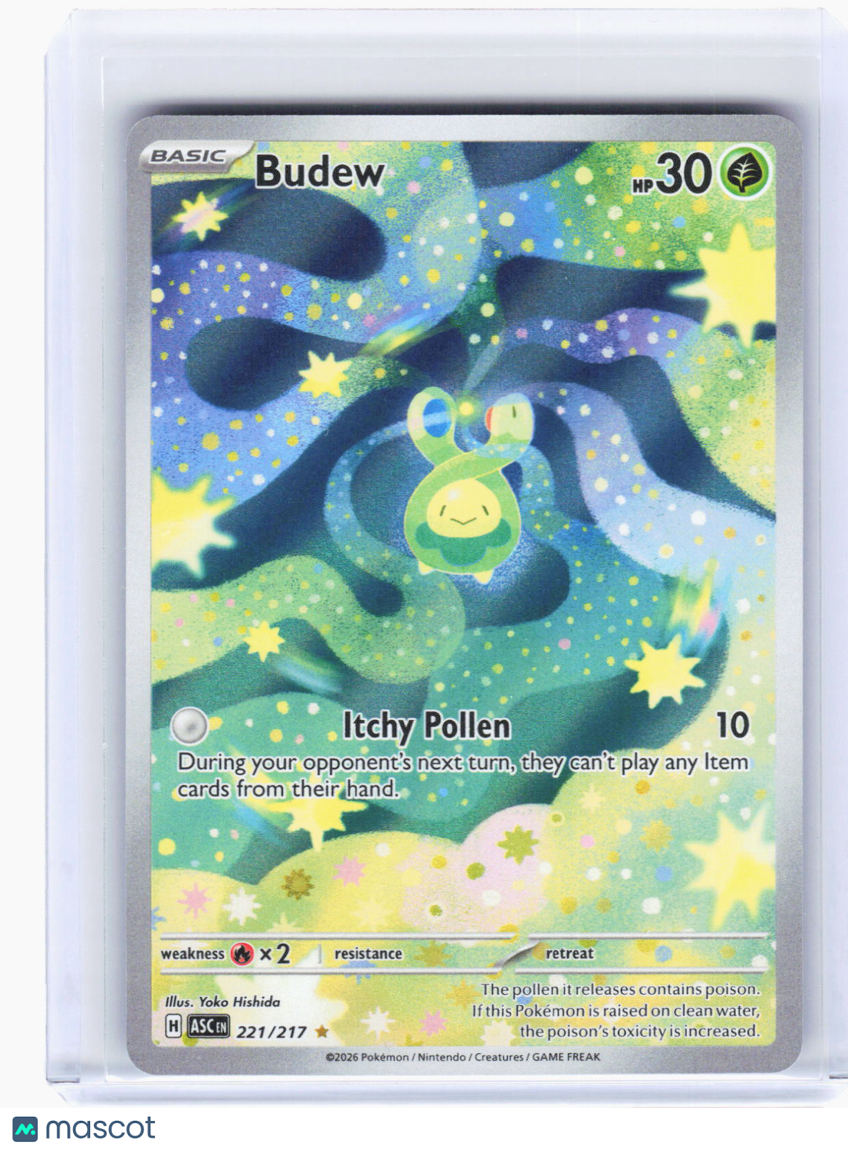 2026 Pokemon—Budew #221/217 Ascended Heroes—Illustration Rare Foil