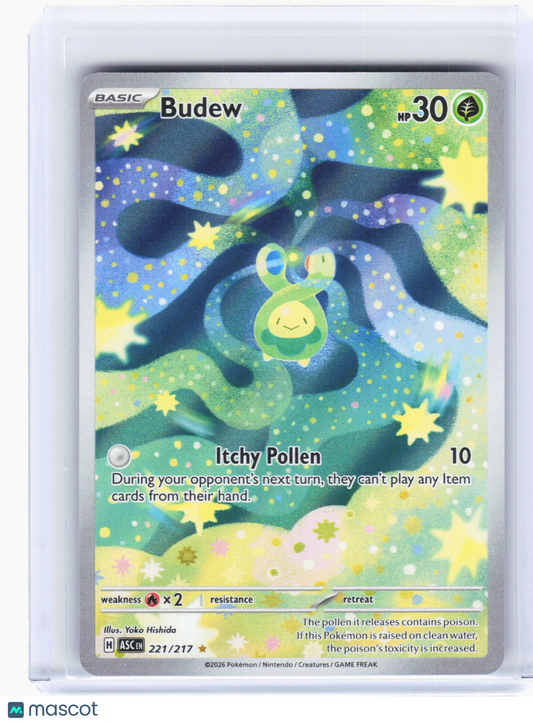 2026 Pokemon—Budew #221/217 Ascended Heroes—Illustration Rare Foil