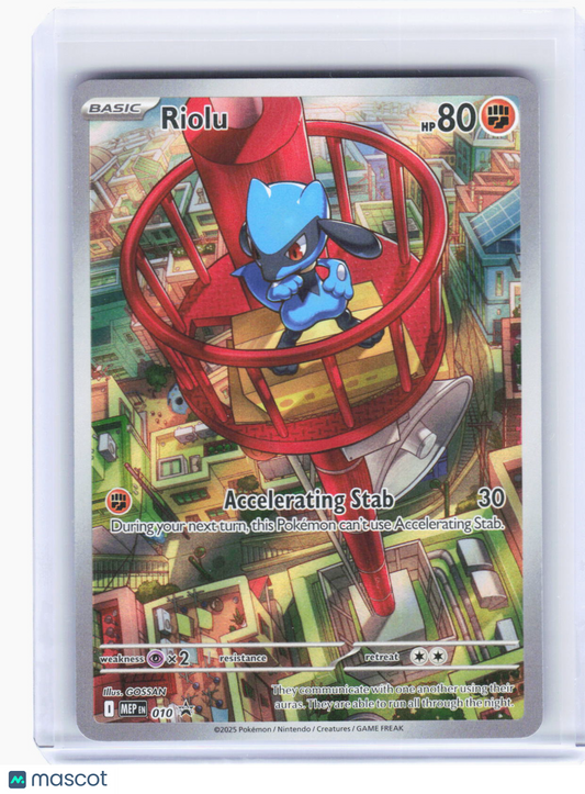2025 Pokemon—Riolu #010 Mega Evolution Promo Cards—Black Star Promo Foil