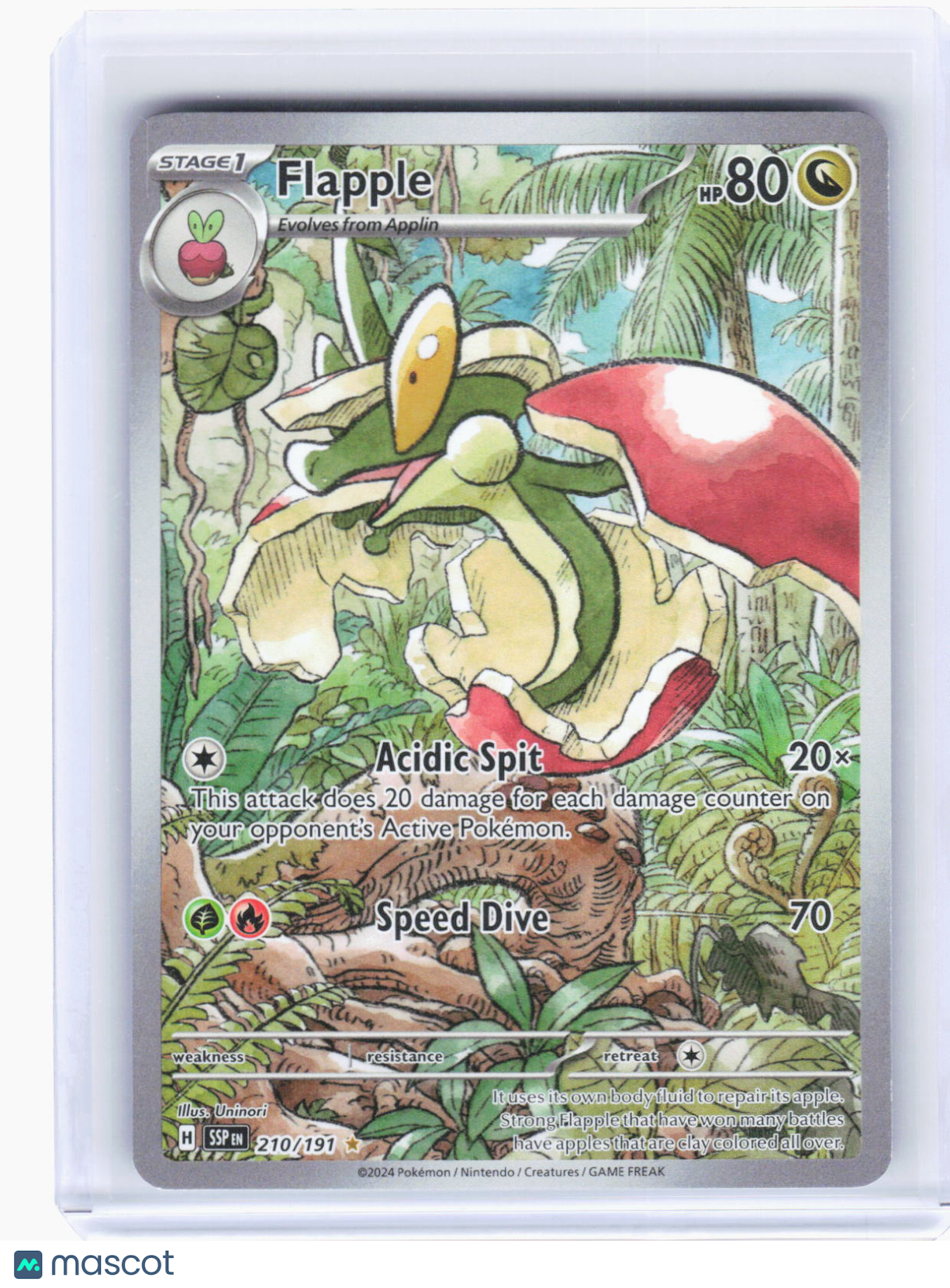 2024 Pokemon—Flapple #210/191 Surging Sparks—Illustration Rare Foil