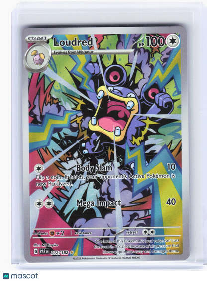 2023 Pokemon—Loudred #212/182 Paradox Rift—Illustration Rare Foil (LP)