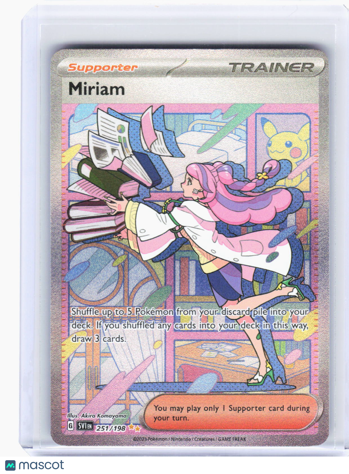 2023 Pokemon—Miriam #251/198 Scarlet & Violet Base Set—SIR Holo