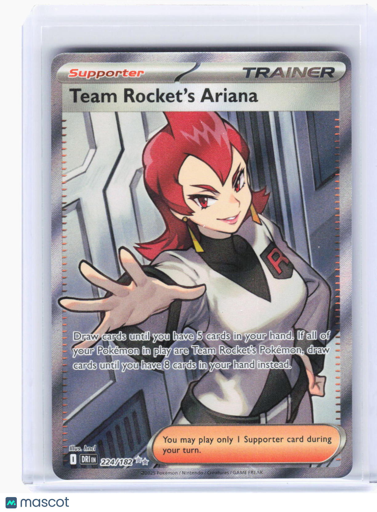 2025 Pokemon—Team Rocket's Ariana #224/182 Destined Rivals—Ultra Rare Foil