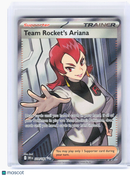 2025 Pokemon—Team Rocket's Ariana #224/182 Destined Rivals—Ultra Rare Foil