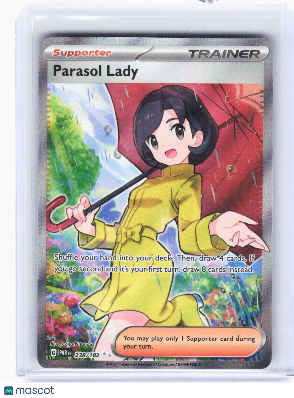 2023 Pokemon—Parasol Lady #238/182 Paradox Rift—Ultra Rare Foil