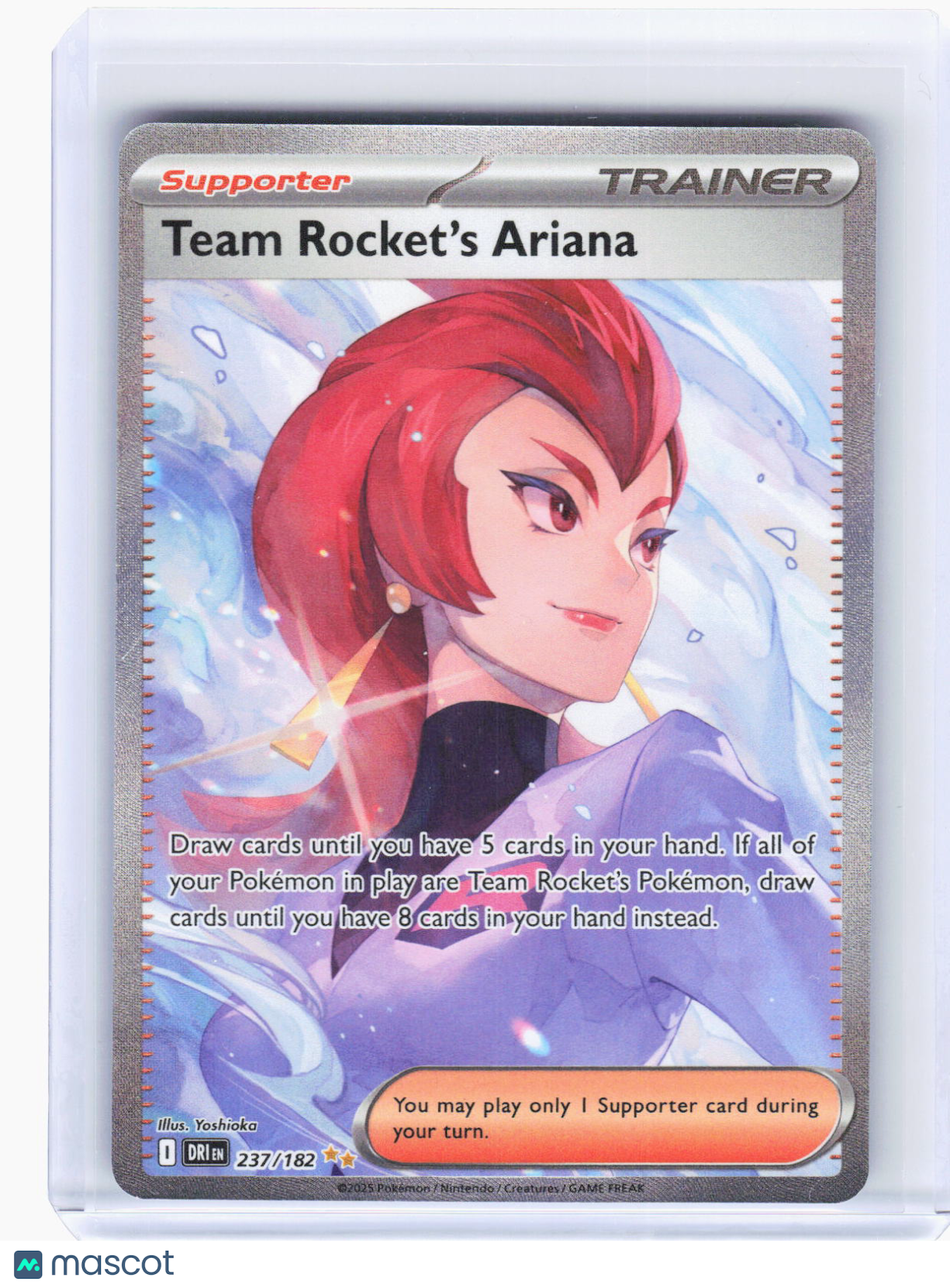 2025 Pokemon—Team Rocket's Ariana #237/182 Destined Rivals—SIR Holo