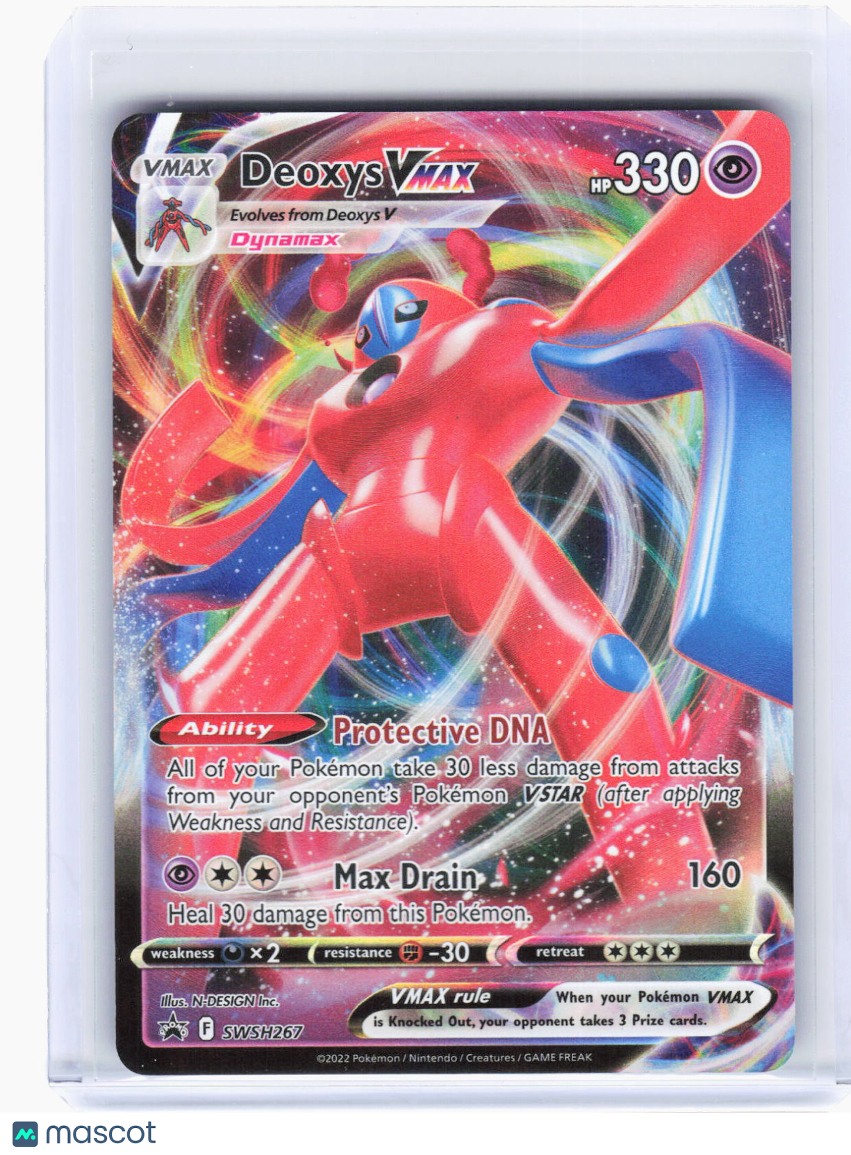 2022 Pokemon—Deoxys VMAX #SWSH267 Sword & Shield Promo Cards—BSP Foil (LP)