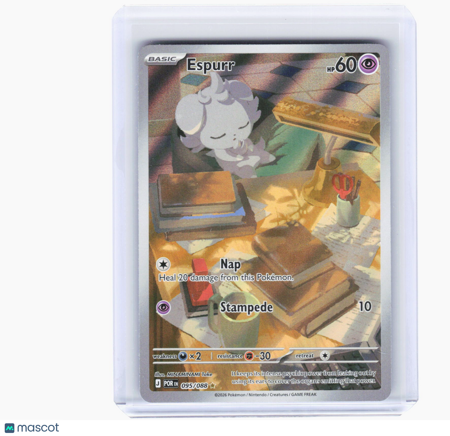 2026 Pokemon—Espurr #95/88 Perfect Order—Illustration Rare Foil