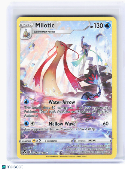 2022 Pokemon—Milotic #TG02/TG30 Silver Tempest Trainer Gallery—Ultra Rare Foil