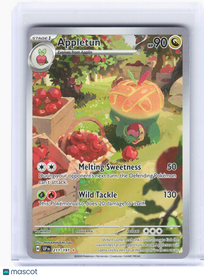 2024 Pokemon—Appletun #211/191 Surging Sparks—Illustration Rare Foil (LP)