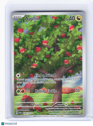 2024 Pokemon—Applin #185/167 Twilight Masquerade—Illustration Rare Foil